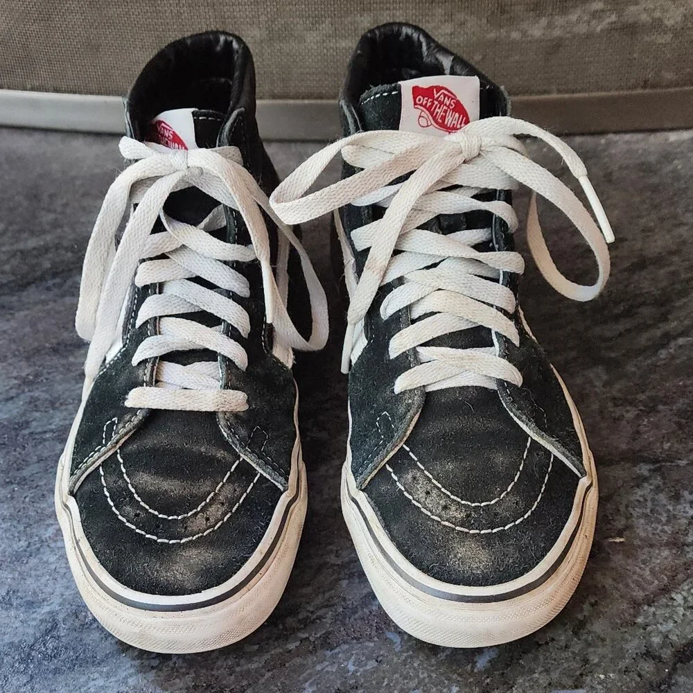 Vans Suede Off The Wall Sk8 High Top Black/White Sneakers Size 6